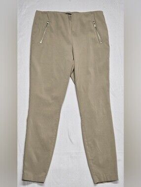 Dalia 10 Pull On Stretch Pants Elastic Waist Casual Wear Slim Tan